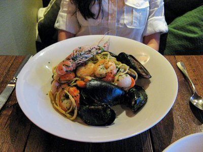 Linguine with seafood and Western Australian scampi