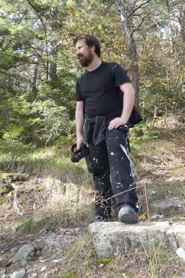 Jrme , magnifique dans sa tenue de peintre randonneur