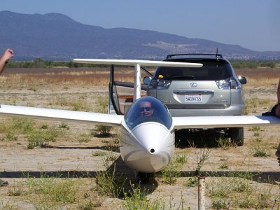 Sitting in a high performance sailplane, built for 1