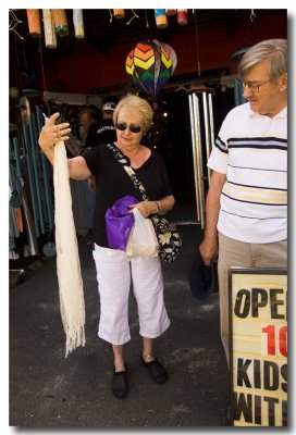 Michaele emerges with her find of the day!