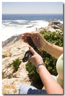 Except it's hard to see the phone screen.