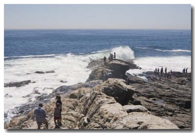 ....someone gets washed from the rocks down here instead!