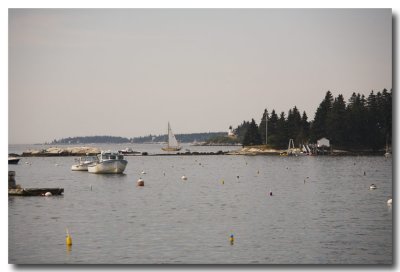 Leaving the harbor.