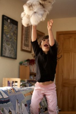 ...tossing Teddy!