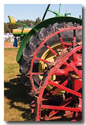 a display of tractors....old and new....is interesting.