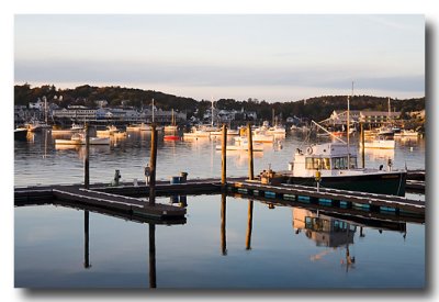 Oct. 4: Boothbay Harbor is bathed in golden dusk light...