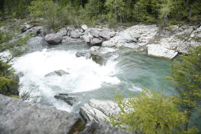 And Mcdonald Creek roars at the roadside....