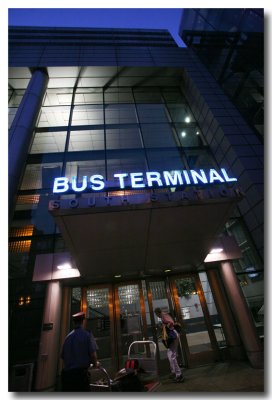 Then we remove ourselves to the bus terminal...