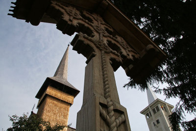 old and new church in Bogdan Voda