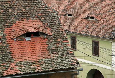 typical skylights in Sibiu