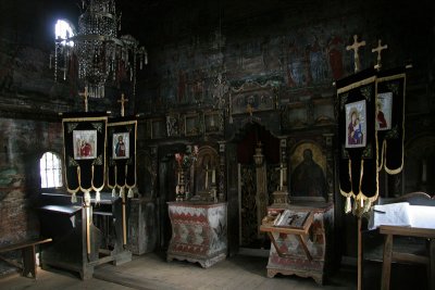 interior of wooden church