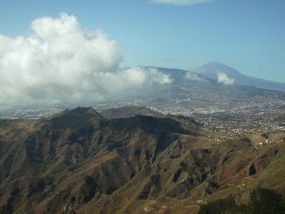 Anaga Mountains,Teide in background