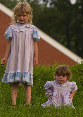 Two Little 19th Century Girls