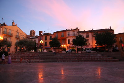Sunset over the main square