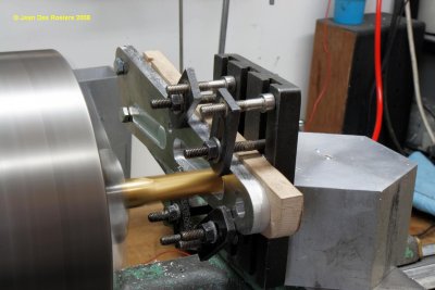 7668 Lathe milling the front brake torque arms