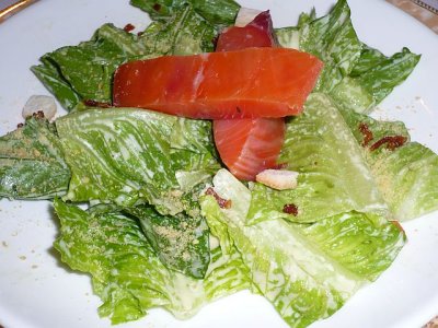 thick cut smoked salmon salad