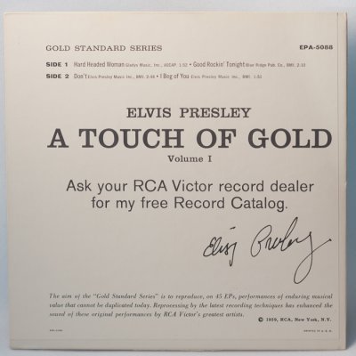 Elvis Presley, A Touch of Gold (Vol I) (EP ps back).jpg