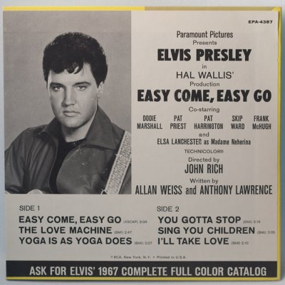 Elvis Presley, Easy Come, Easy Go (EP ps back).jpg
