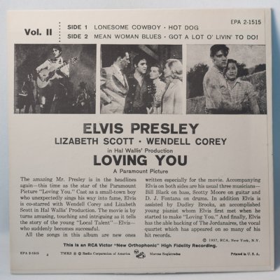 Elvis Presley, Loving You (EP ps back)