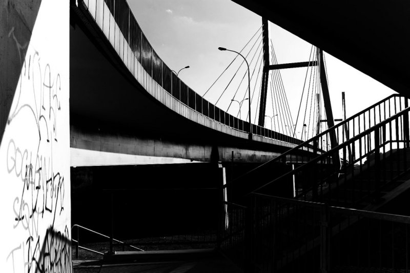 Warsaws abstract of SIEKIERKI bridge