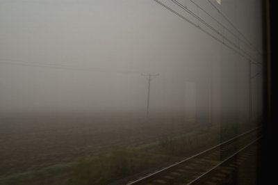 foggy morning on train 4