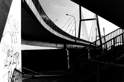 Warsaws abstract of SIEKIERKI bridge