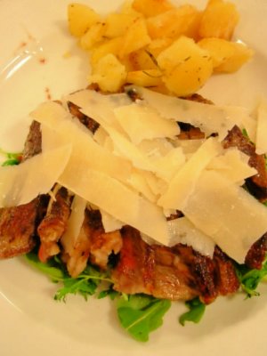 roastbeef with grana & potato