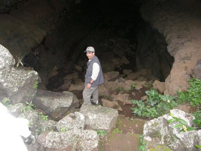 Martin at lava cave