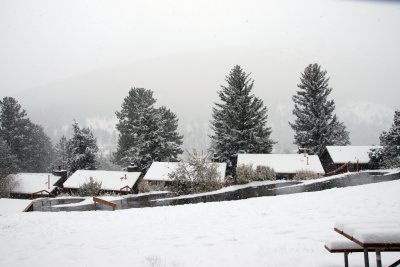 Snow at the Lodge