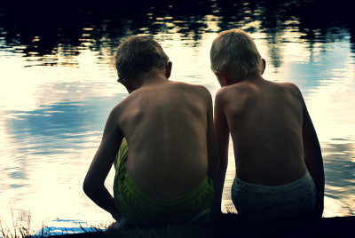 boys at waterside