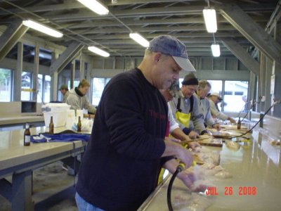 Dave cleaning the filets