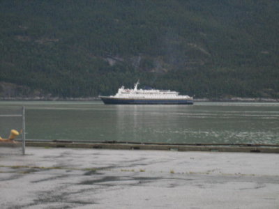 Columbia arrives at Haines