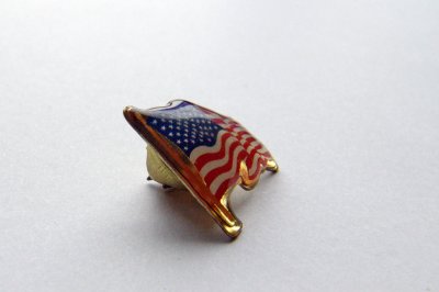 July 4: American flag lapel pin