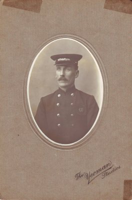 Frank  taken 4th  Feb 1913.  Metropolitan Fire Brigade uniform