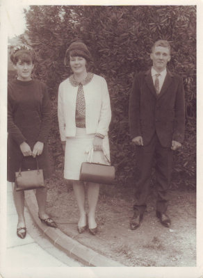  The Hay children - Wendy, Joanie and Russell on Russell's wedding day