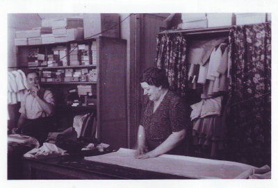  Dot Mitchell/Sanderson and Ian working at 588 Parramatta Rd, Petersham - children's clothes business