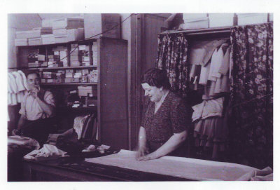 Dot Mitchell/Sanderson and Ian working at 588 Parramatta Rd, Petersham - children's clothes business