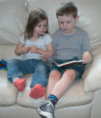 James reads to Ella