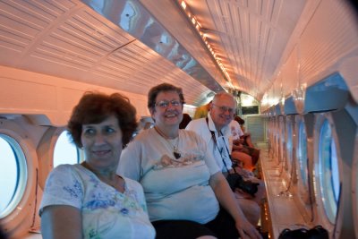 The 4 of us (including the photographer) on the Submarine Ready to Submerge