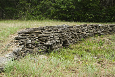 Rockwork along roadway