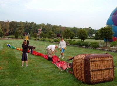 Chasing hot air balloon on July 12, 2008