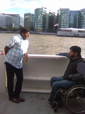 habib and luqman in river thames