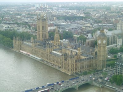 parliament house from london eye