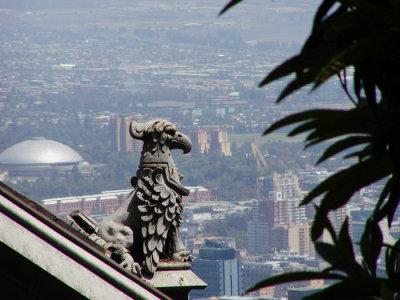 View from Cerro San Cristobal in Santiago