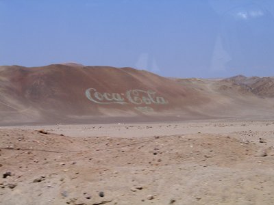 Geoglyph billboard near Arica