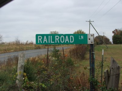 Railroad Lane.  Another clue about the railroad in the area.