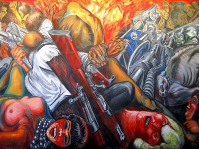 Revolution by Diego Rivera, Mexico City