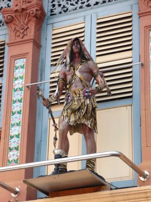 It was odd to see this statue in Little India since it looks like it is American Indian.