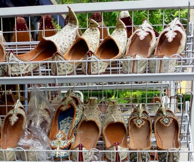 Pointy shoes for sale in Little India.