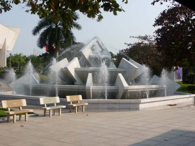 Fountains at the Tomb of Ho Chi Minh.